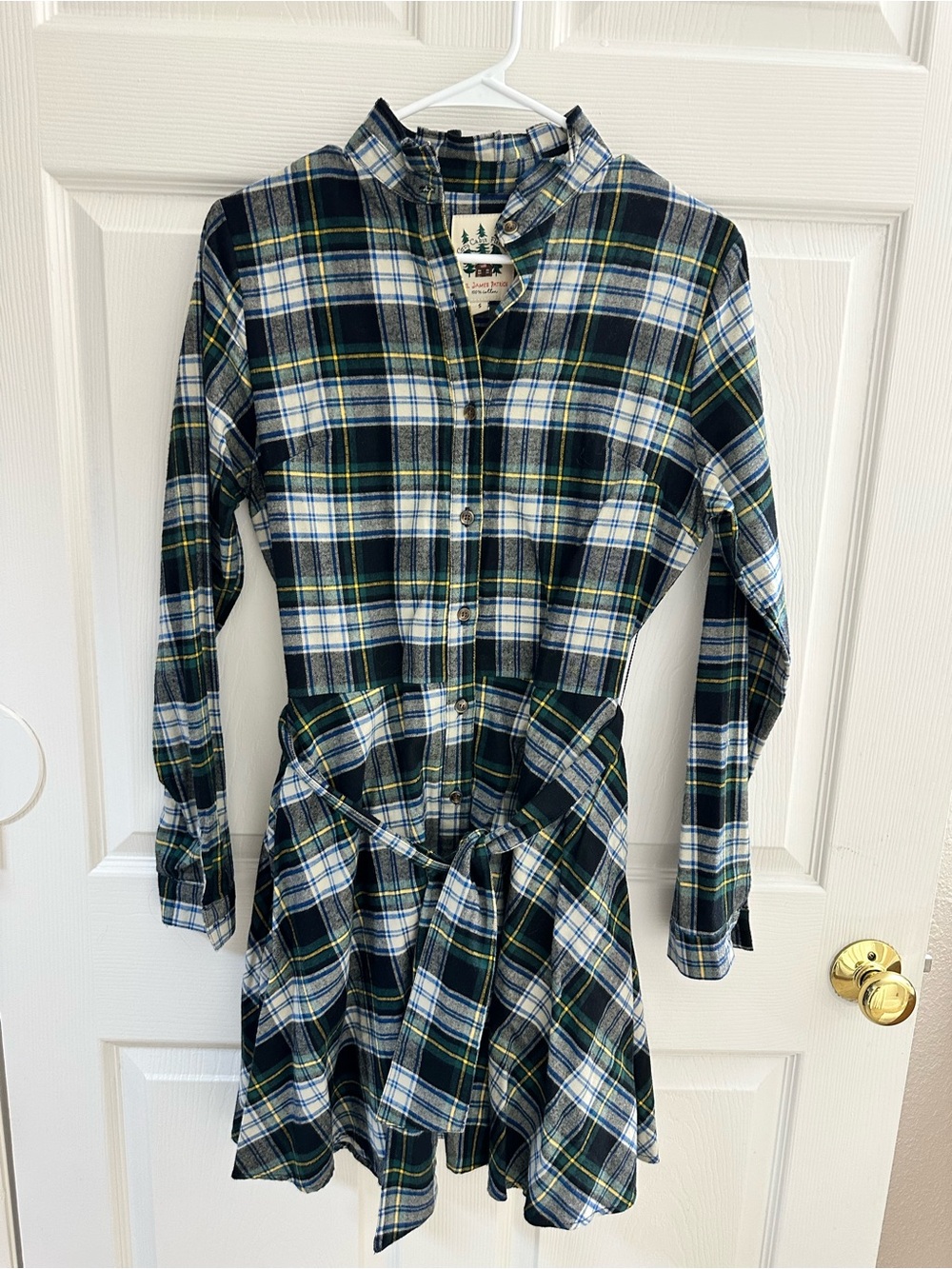 Kiel James Patrick KJP Cozy Cabin Flannels Plaid Dress Small Fall Autumn